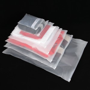 High Quality Sealable CPE Matting Slider Clothes Plastic Bag