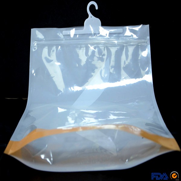 Quality Chinese Products Plastic Hanging Hook Bag with Plastic Hanger