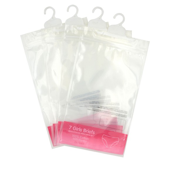 Alibaba Most Popular Custom Printing Plastic Hanger Packaging Clothing Zipper Bag
