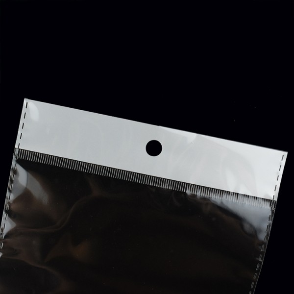 Maminated Material Header Card Self Adhesive Bag, Best High Quality Single Layer Plastic Bag