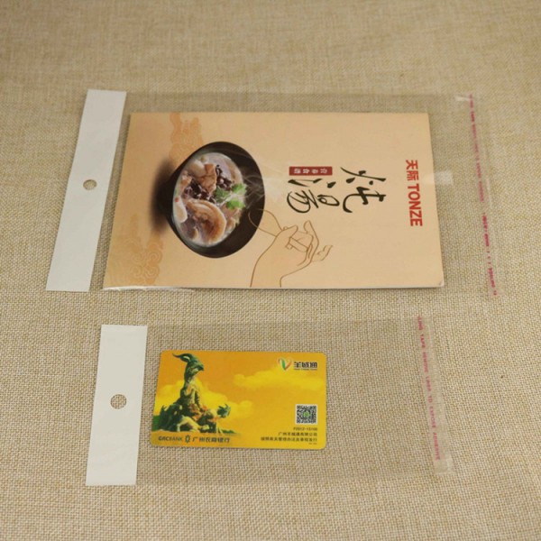 Alibaba Promotional supplier Maminated Material Header Card Self Adhesive Bag