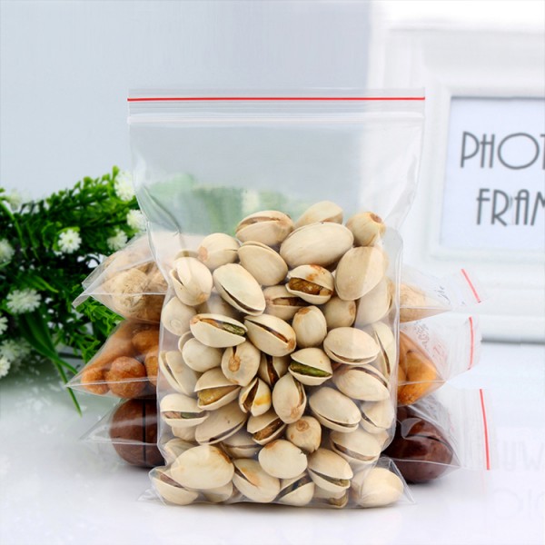 High Quality Transparent Pe Ziplock Food Storage Bags, Recloseable Without Printing Packaging Ziplock Food Bags