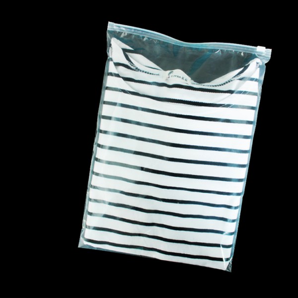 Eco-friendly Customized Frosted Plastic Slider Zipper Flat Matt Plastic Bag