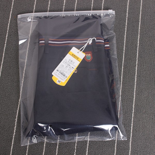 Hot Selling Waterproof Clear Transparent PE Plastic Zip Lock Bag For Garments