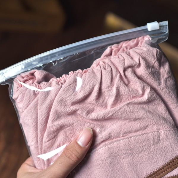 PE Material Package For Garment Slider Bag With Lock, Clear Custom Plastic Slider Package bags