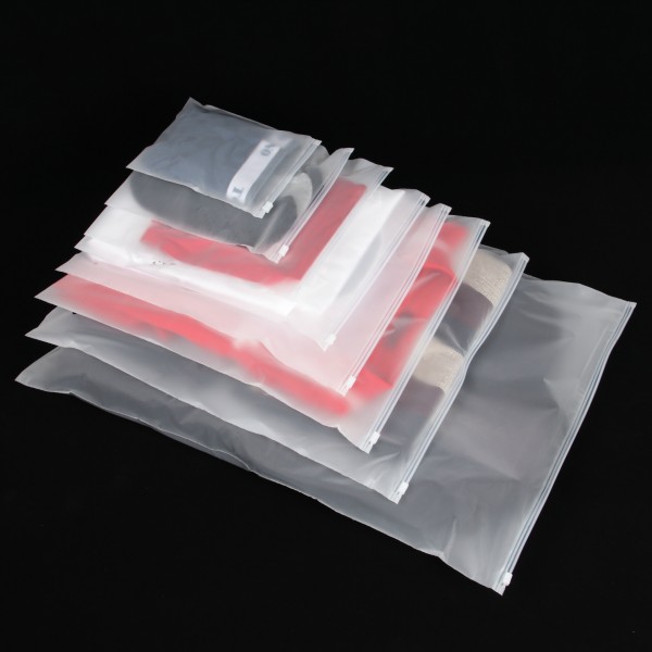 PE Material Package For Garment Slider Bag With Lock, Clear Custom Plastic Slider Package bags